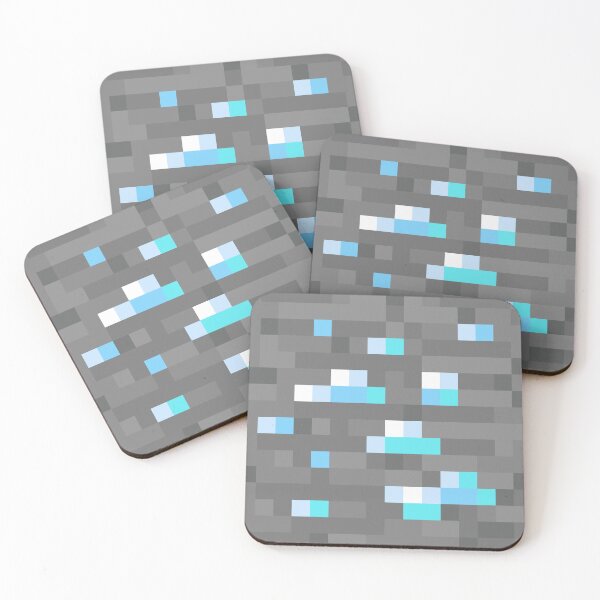 Item preview, Minecraft Diamond Ore Block Icon designed and sold by Kubala Designs.