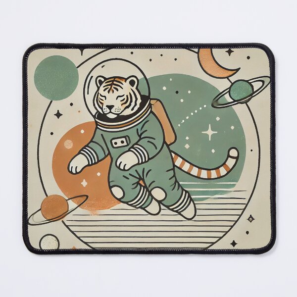 Item preview, Tiger Floating in Spacesuit designed and sold by Tunicam.