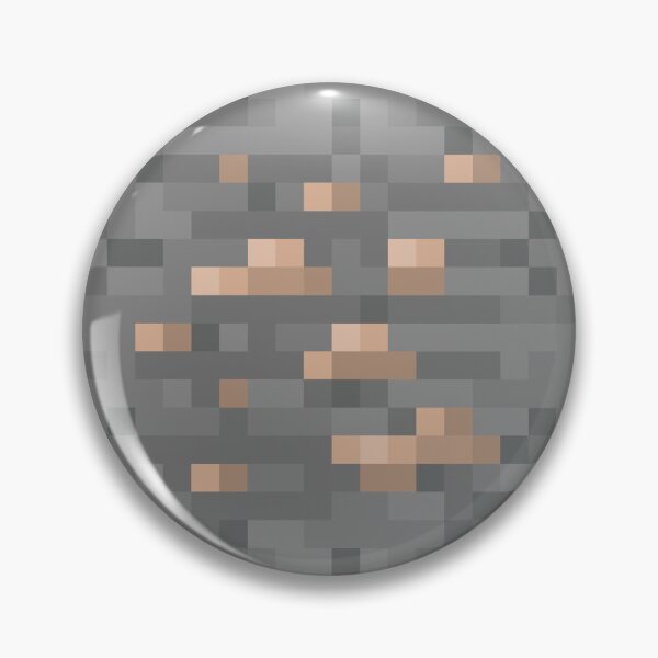 Item preview, Minecraft Iron Ore Block Icon designed and sold by Kubala Designs.