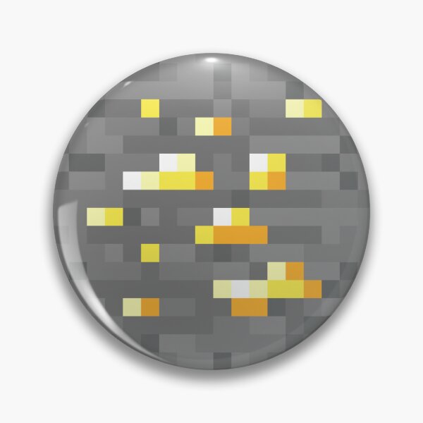 Item preview, Minecraft Gold Ore Block Icon designed and sold by Kubala Designs.