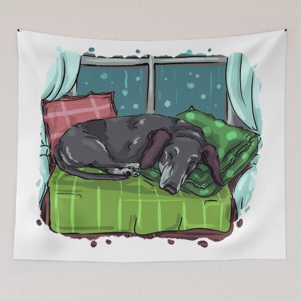 Item preview, Sleeping dachshund designed and sold by Antiope33.