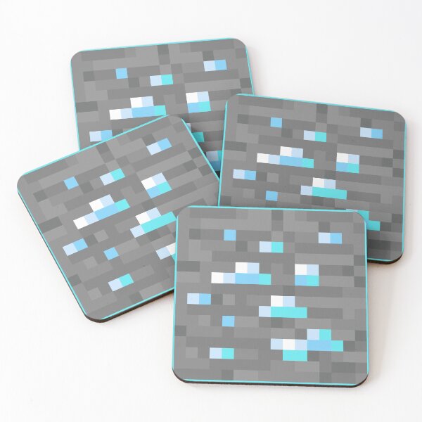 Item preview, Minecraft Diamond Ore Block Icon designed and sold by Kubala Designs.