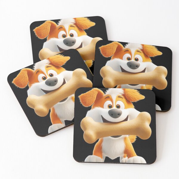 Item preview, Playful cartoon dog wagging tail with big bone designed and sold by Jasava Shop.