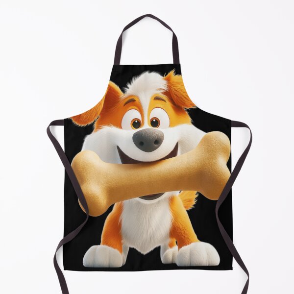 Item preview, Playful cartoon dog wagging tail with big bone designed and sold by Jasava Shop.