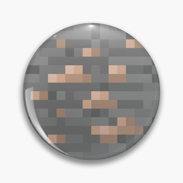 Item preview, Minecraft Iron Ore Block Icon designed and sold by Kubala Designs.