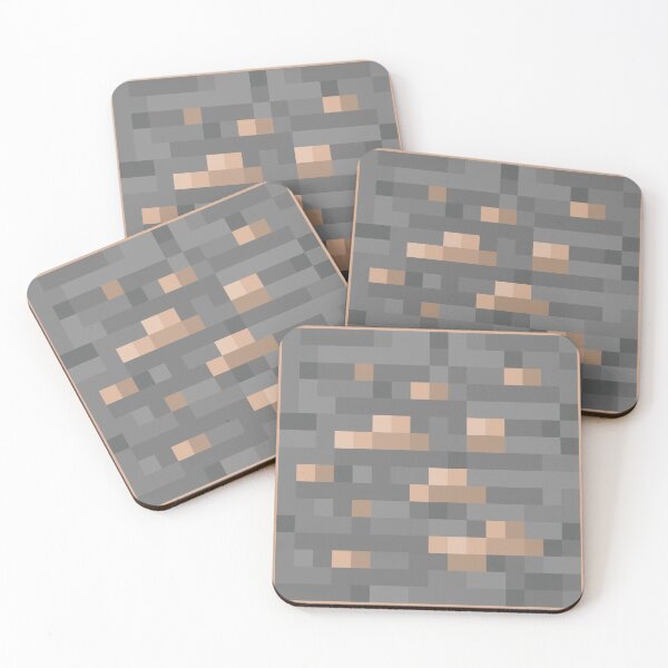 Item preview, Minecraft Iron Ore Block Icon designed and sold by Kubala Designs.