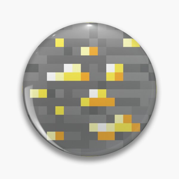 Item preview, Minecraft Gold Ore Block Icon designed and sold by Kubala Designs.