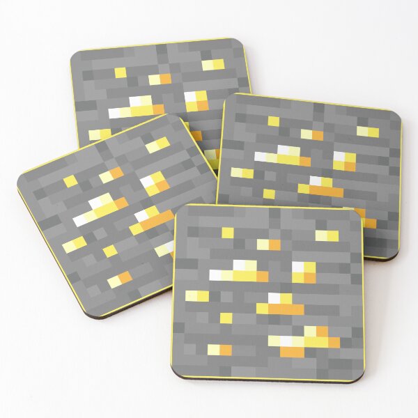 Item preview, Minecraft Gold Ore Block Icon designed and sold by Kubala Designs.
