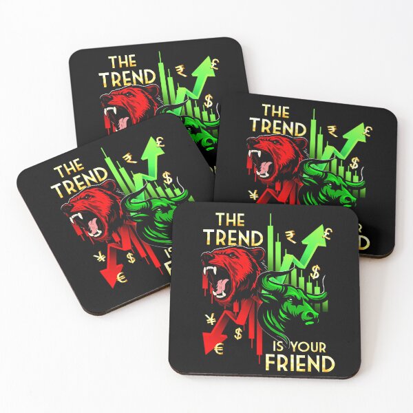 Item preview, The Trend is your friend.  Bear and bull market illustration  designed and sold by Roysdisturbia.