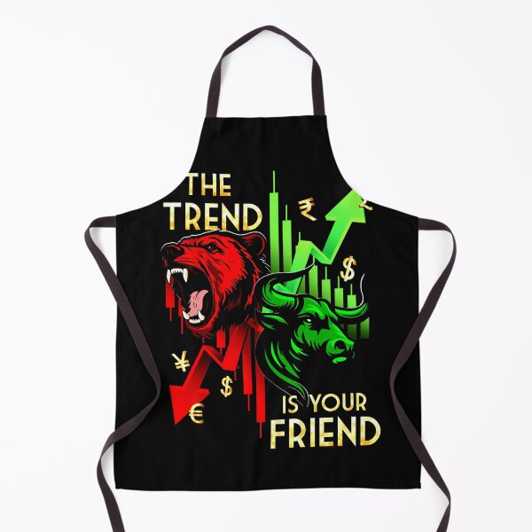 Item preview, The Trend is your friend. Bear and bull market illustration designed and sold by Roysdisturbia.