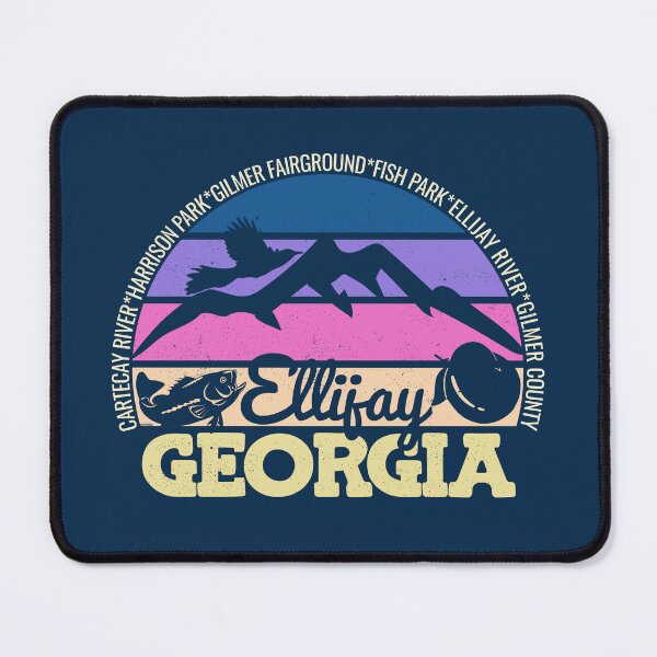 Item preview, Ellijay Georgia Sunset Retro Vintage Local Pride Logo designed and sold by CRHPOD20.