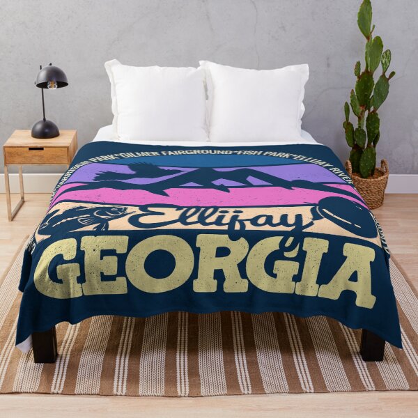 Item preview, Ellijay Georgia Sunset Retro Vintage Local Pride Logo designed and sold by CRHPOD20.