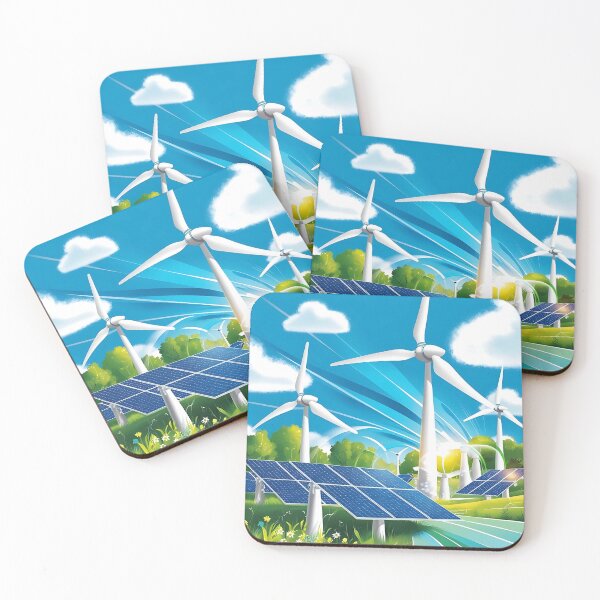 Item preview, WIND AND SOLAR renewable energy clean tech global warming climate change nature lover designed and sold by Jt41.