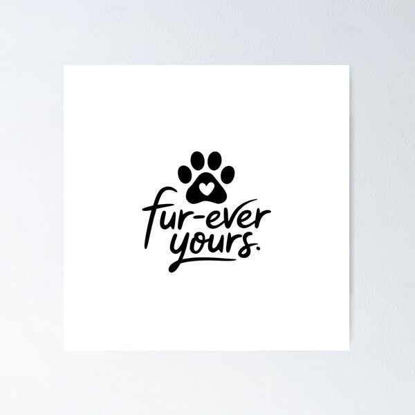 Item preview, Cat Dog Pet Lovers - "Fur-Ever Yours" Cute Animal Lover designed and sold by stickercuffs.