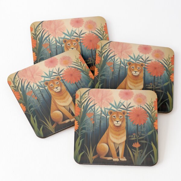 Item preview, Lion in the jungle, painted designed and sold by Mauswohn.
