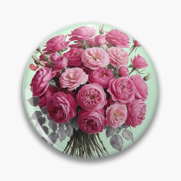 Item preview, A bouquet of pink roses is arranged in a vase designed and sold by PWDigitalArt.