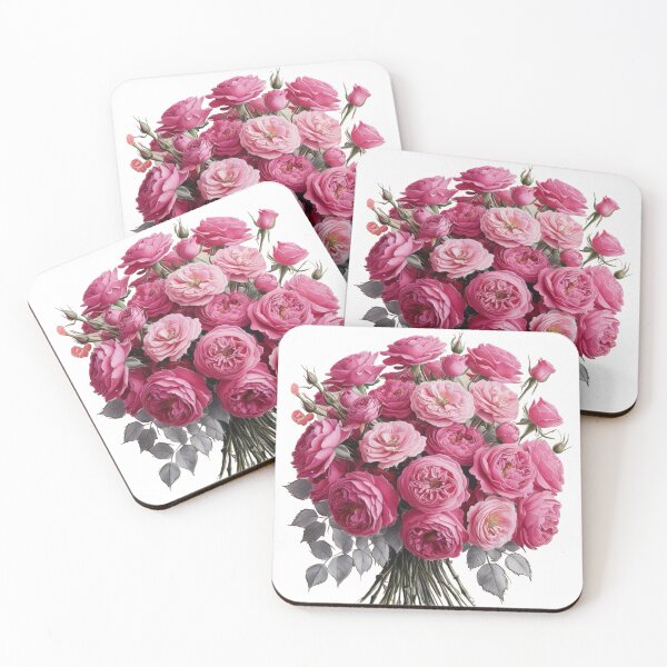 Item preview, A bouquet of pink roses is arranged in a vase designed and sold by PWDigitalArt.