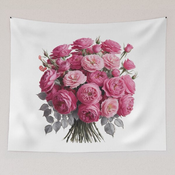 Item preview, A bouquet of pink roses is arranged in a vase designed and sold by PWDigitalArt.