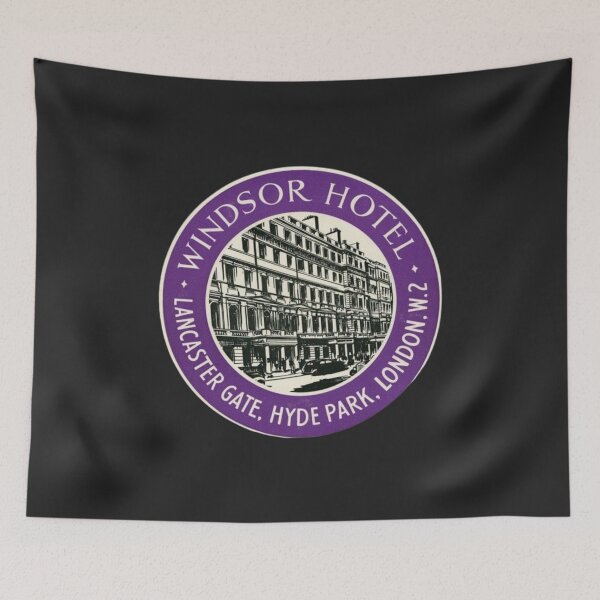 Item preview, Windsor Hotel (Hyde Park, London) Vintage Luggage Label designed and sold by FutureTraveller.