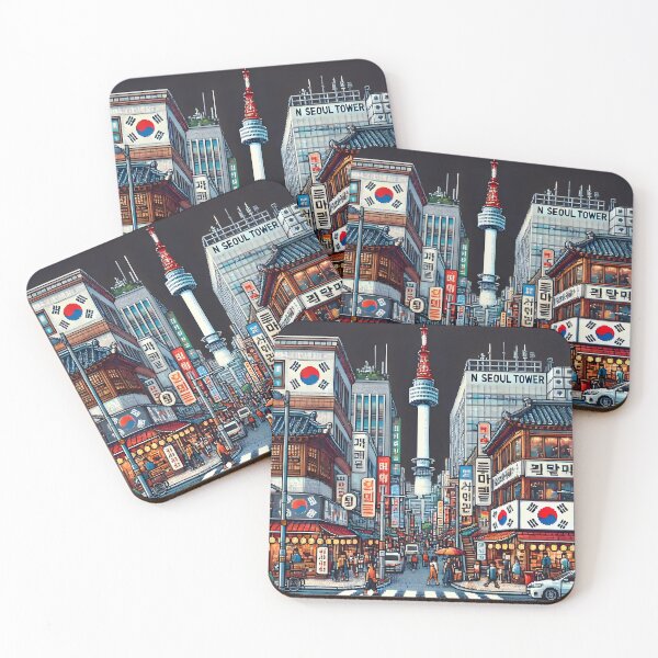 Item preview, Pixel Art Seoul Tower designed and sold by unrealartwork.