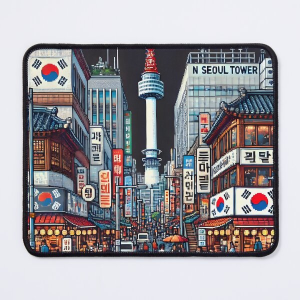 Item preview, Pixel Art Seoul Tower designed and sold by unrealartwork.