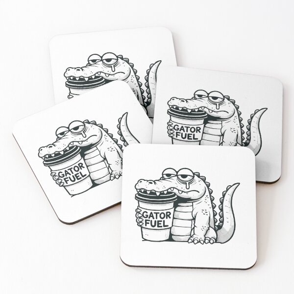 Item preview, Tired Alligator with Huge Coffee - Gator Fuel designed and sold by MaateoDesign.