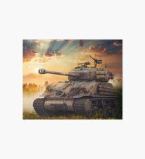Fury M4 Sherman Battle Tank Art Board Print