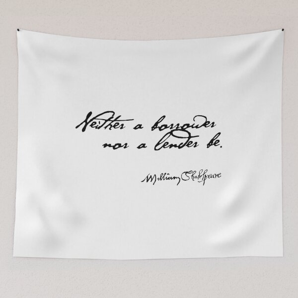 Item preview, Neither a Borrower or a Lender Be Shakespeare Quote designed and sold by Styled Vintage.