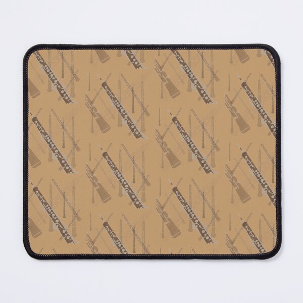 Item preview, Oboe Pattern in Black  on Gold 2 designed and sold by Ric1926.