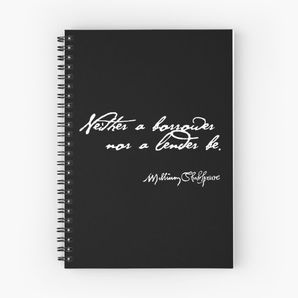 Item preview, Neither a Borrower or a Lender Be Shakespeare Quote (Light Version) designed and sold by Styled Vintage.