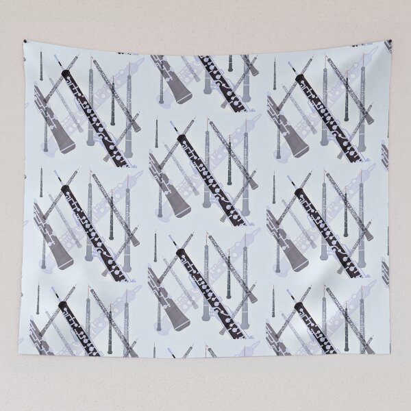 Item preview, Oboe Pattern with Pale Blue Background designed and sold by Ric1926.