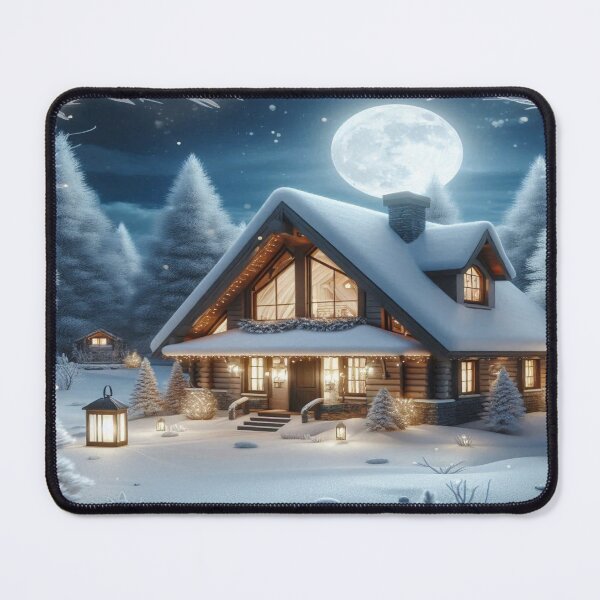Item preview, cozy holiday feel Winter landscape with house and snow,RBCozyHolidays,CozyHolidays designed and sold by Expressions-Sel.