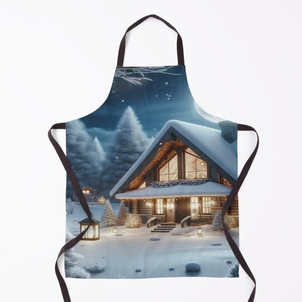 Item preview, cozy holiday feel Winter landscape with house and snow,RBCozyHolidays,CozyHolidays designed and sold by Expressions-Sel.