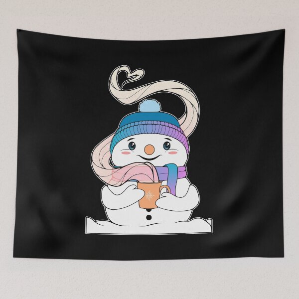 Item preview, Tea Time | Cozy Kawaii Snowman designed and sold by ObsidianDaz.