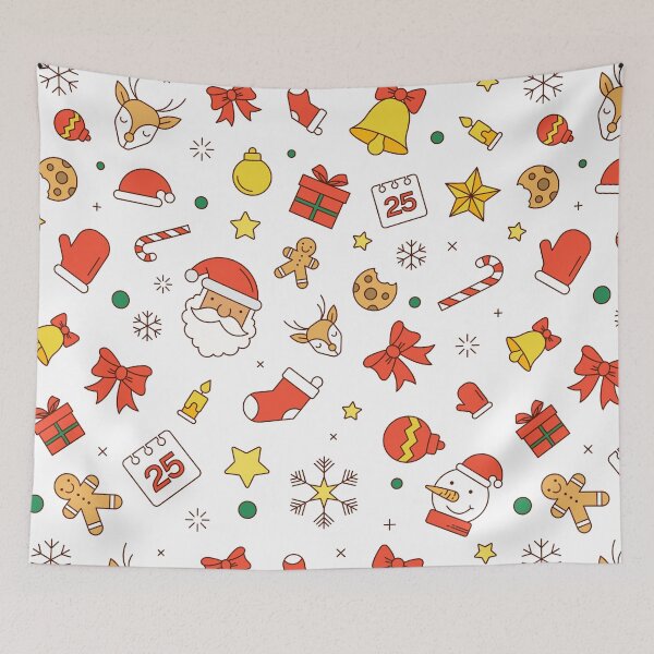 Item preview, Festive Christmas Icon Pattern designed and sold by FORCLO.