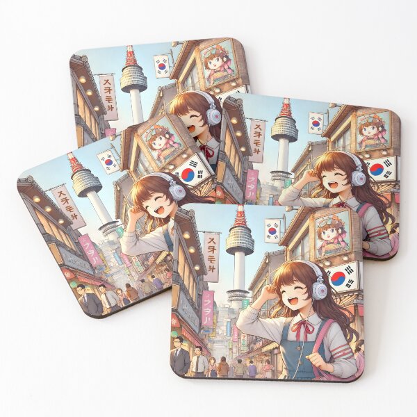 Item preview, Anime Girl in Seoul  designed and sold by unrealartwork.