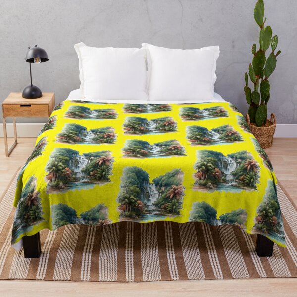 Item preview, Majestic 3D Sketch of El Limón Waterfall - A Tropical Paradise in the Dominican Republic, designed and sold by PaintMeWorld.