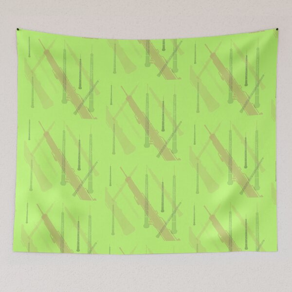 Item preview, Oboe Pattern with Light Green Background designed and sold by Ric1926.
