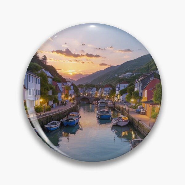 Item preview, Fishing Village Landscape designed and sold by vekotpu.