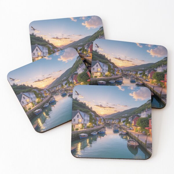 Item preview, Fishing Village Landscape designed and sold by vekotpu.