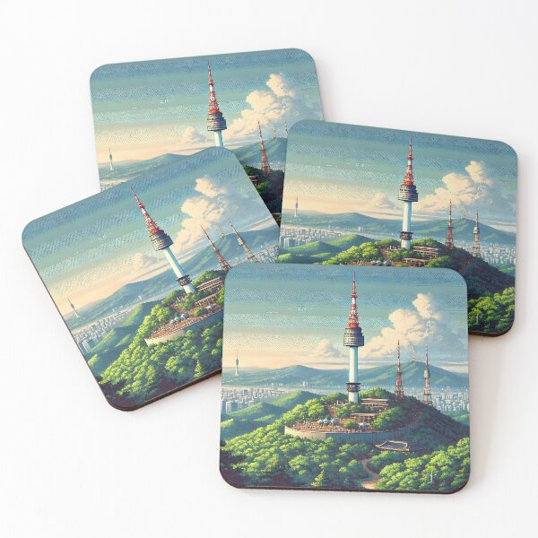 Item preview, Seoul Tower Pixel Art designed and sold by unrealartwork.