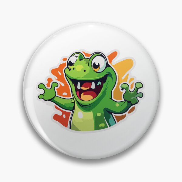 Item preview, Sticker - Screaming froggy cute cartoon character designed and sold by Gabi.Media.