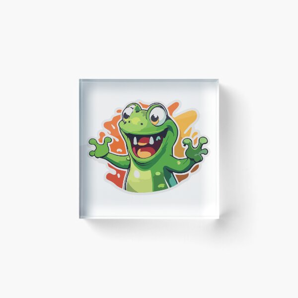 Item preview, Sticker - Screaming froggy cute cartoon character designed and sold by Gabi.Media.