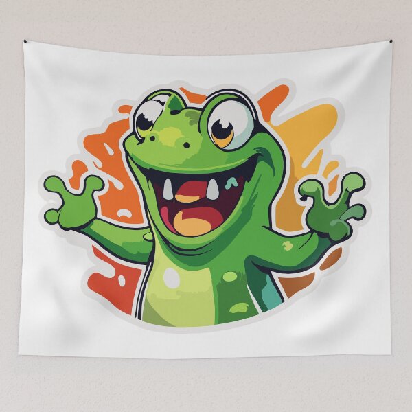 Item preview, Sticker - Screaming froggy cute cartoon character designed and sold by Gabi.Media.