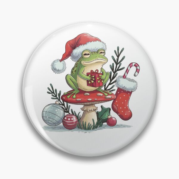 Item preview, Cottagecore Aesthetic Frog Mushroom Christmas designed and sold by thespecialtyhub.