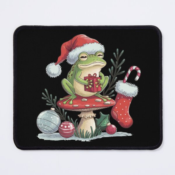 Item preview, Cottagecore Aesthetic Frog Mushroom Christmas designed and sold by thespecialtyhub.