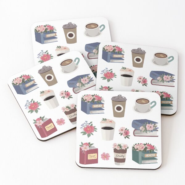 Item preview, Flowery Books and Coffee Pack For Coffee Lovers designed and sold by Verycutethings.