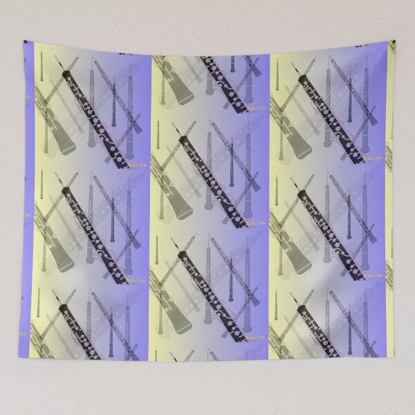 Item preview, Oboe Pattern with Yellow and Purple designed and sold by Ric1926.