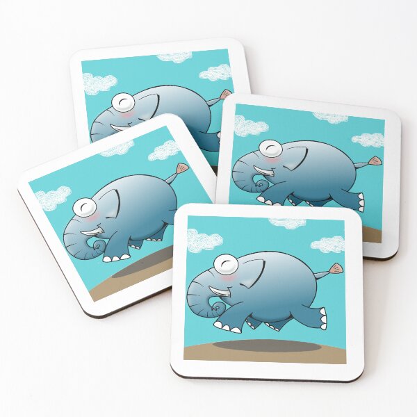 Item preview, Blue Elephant Running designed and sold by Guinkubtoon.