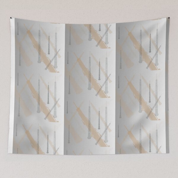 Item preview, Oboe Pattern Grey, White, Gold, Black designed and sold by Ric1926.